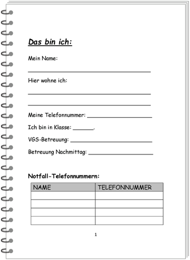 Adress- und Kontaktseite